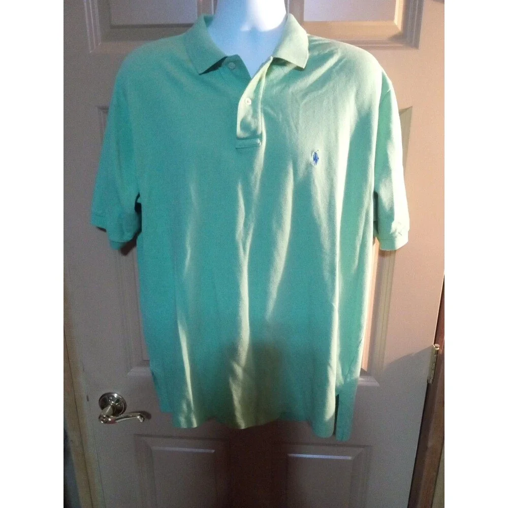 Polo Ralph Lauren Men's 2XL Classic Green 100% Cotton Short Sleeve Polo Shirt